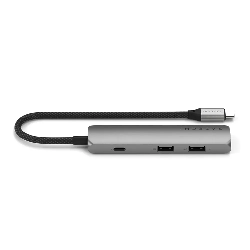 Adaptador Multipuerto Satechi Slim 4 en 1 USB-C 4K - Gris Espacial - Image 4