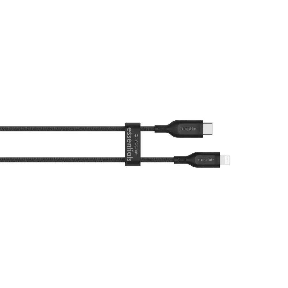 Cable Mophie essential trenzado USB-C a Lightning 60w 1m - Negro - Image 3
