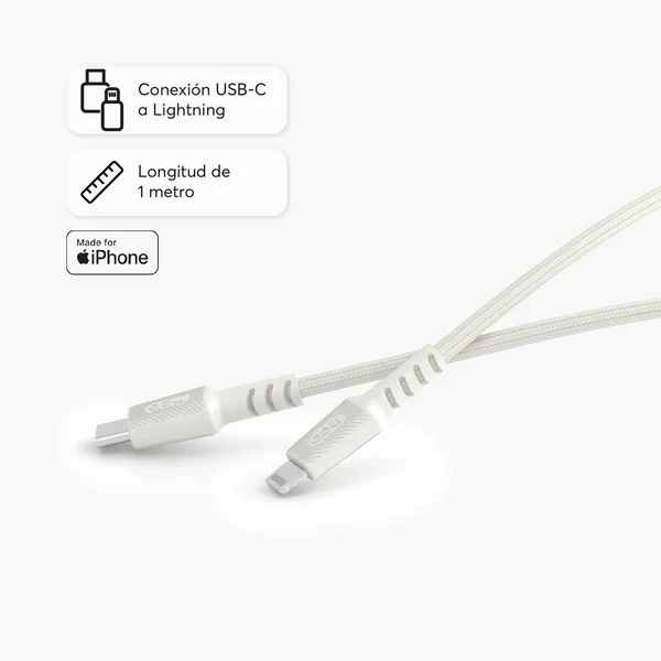 Cable Trenzado NCO PowerLite 1m USB-C a USB-C - Image 3