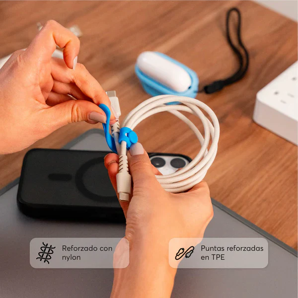 Cable Trenzado NCO PowerLite 1m USB-C a USB-C - Image 4