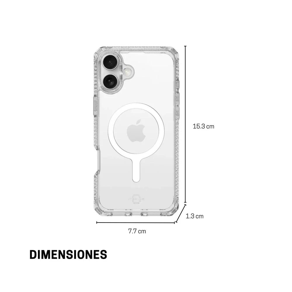 Case ItSkins Hybrid R Clear con MagSafe para iPhone 16 - Transparente - Image 3