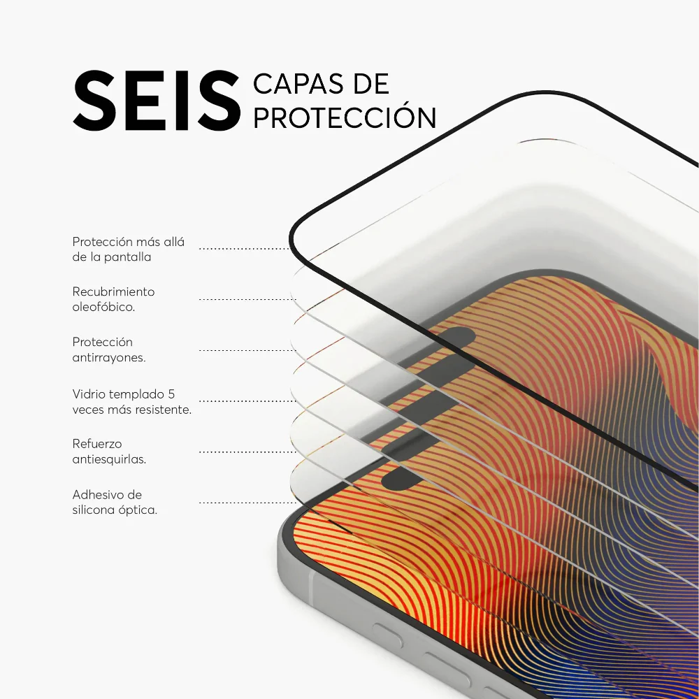 Protector de Pantalla NCO GlassGuard ShockProof para iPhone Series 17 -Transparente - Image 12